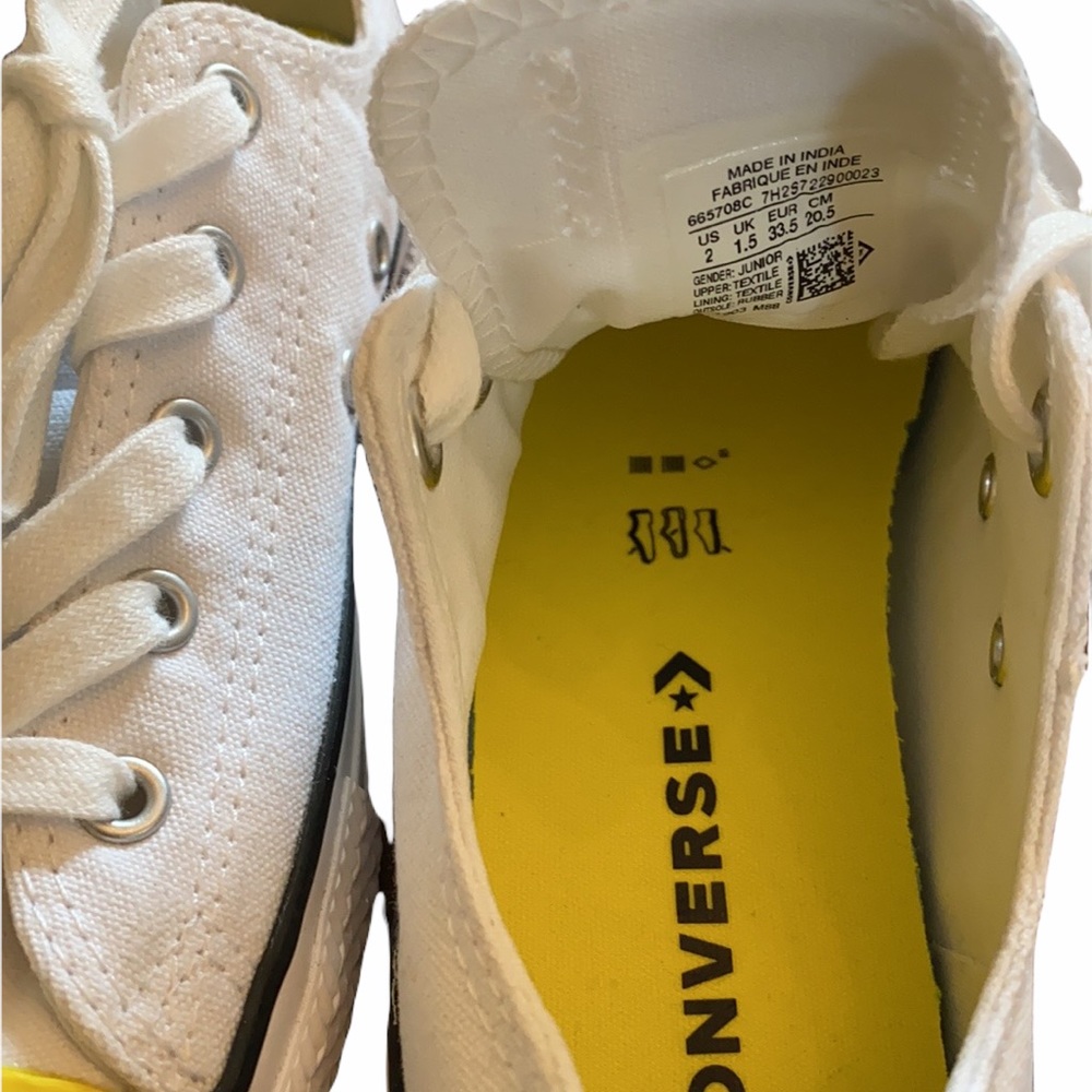 Converse Chucks Happy Smile Smiley Face Low Classics 2 Kids Youth - Picture 8 of 8